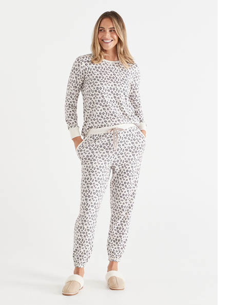 Brushed Animal Tapered Pyjama Pant