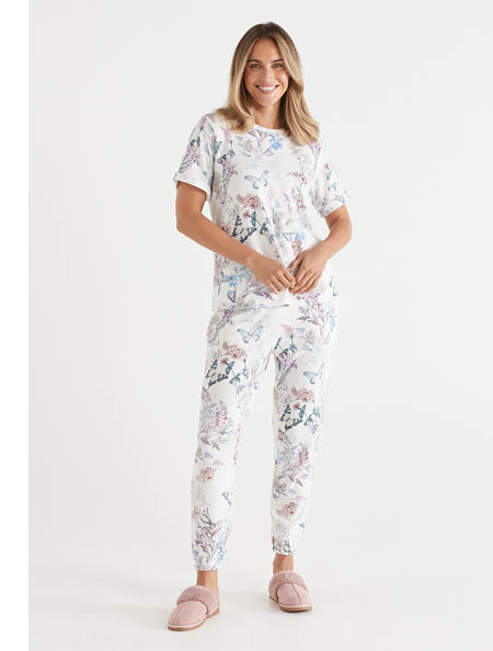Brushed Butterfly Garden Pyjama Pant