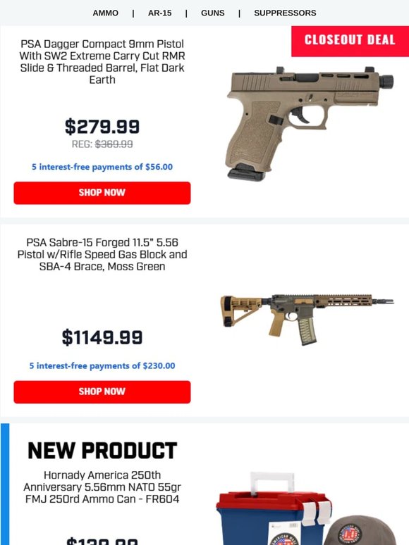 $279.99 Compact Dagger Optics Ready 9mm Pistol w/ Threaded Barrel!