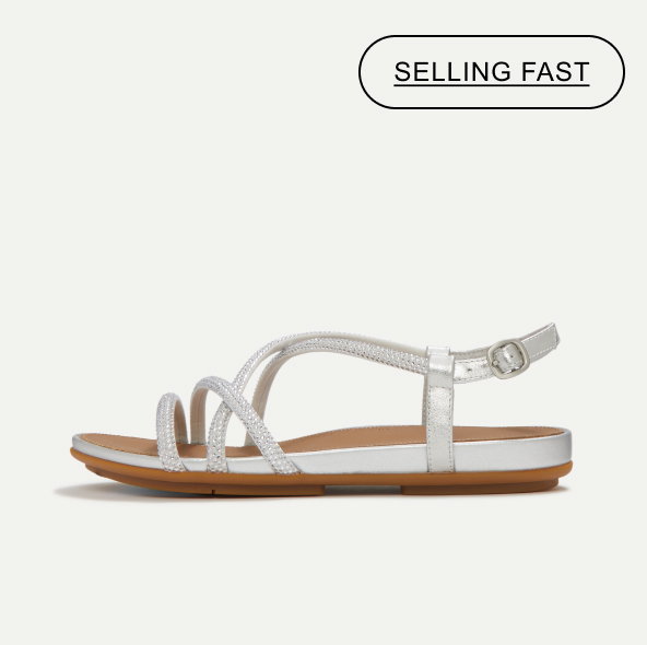 GRACIE Crystal Strappy Back-Strap Sandals
