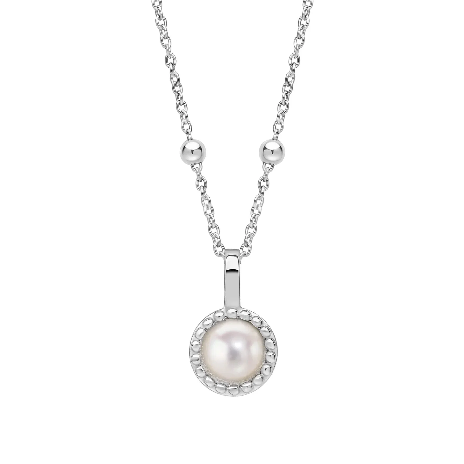 Image of Milgrain Semi-Precious Cabochon June Birthstone Pendant