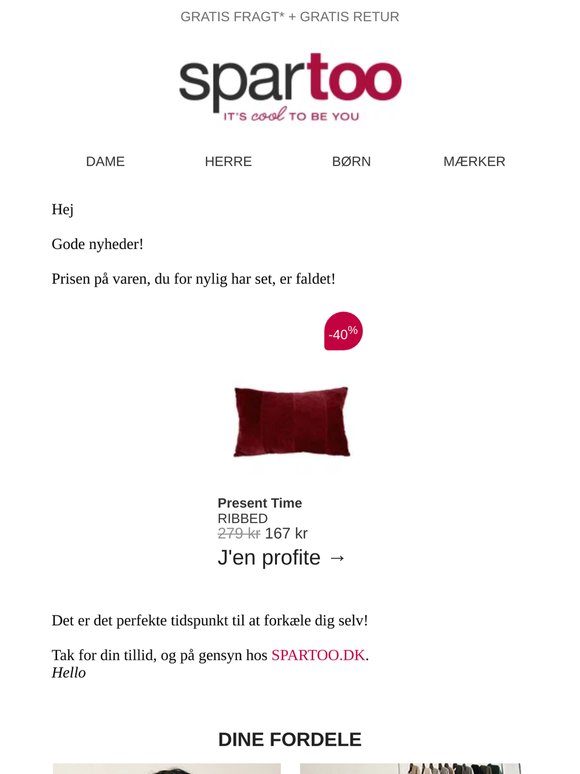📉 Prisen på varen, du har kigget på, er faldet!