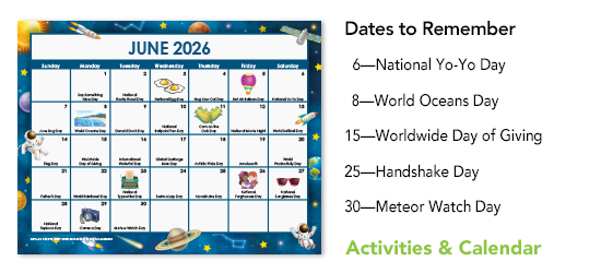 Free June 2026 Calendar from Teacher Created Resources