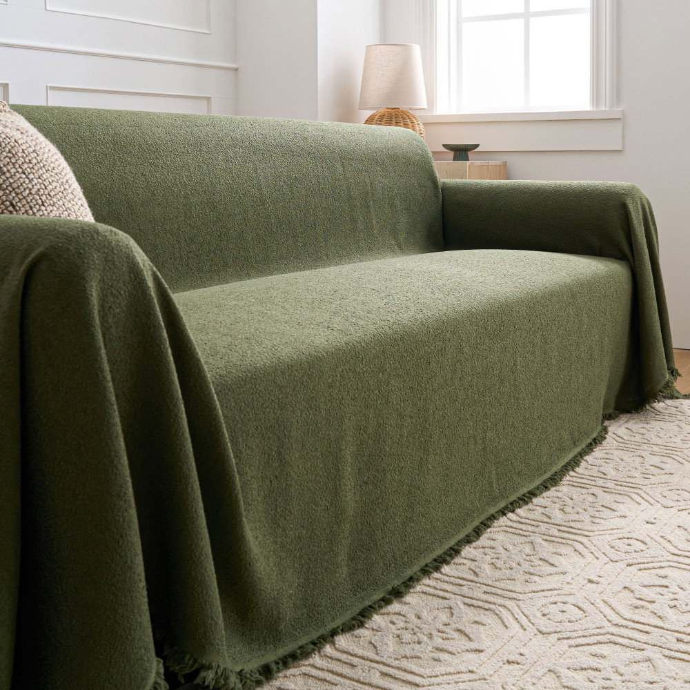 Waterproof Tassel Edge Sofa Cover for Protection and Style