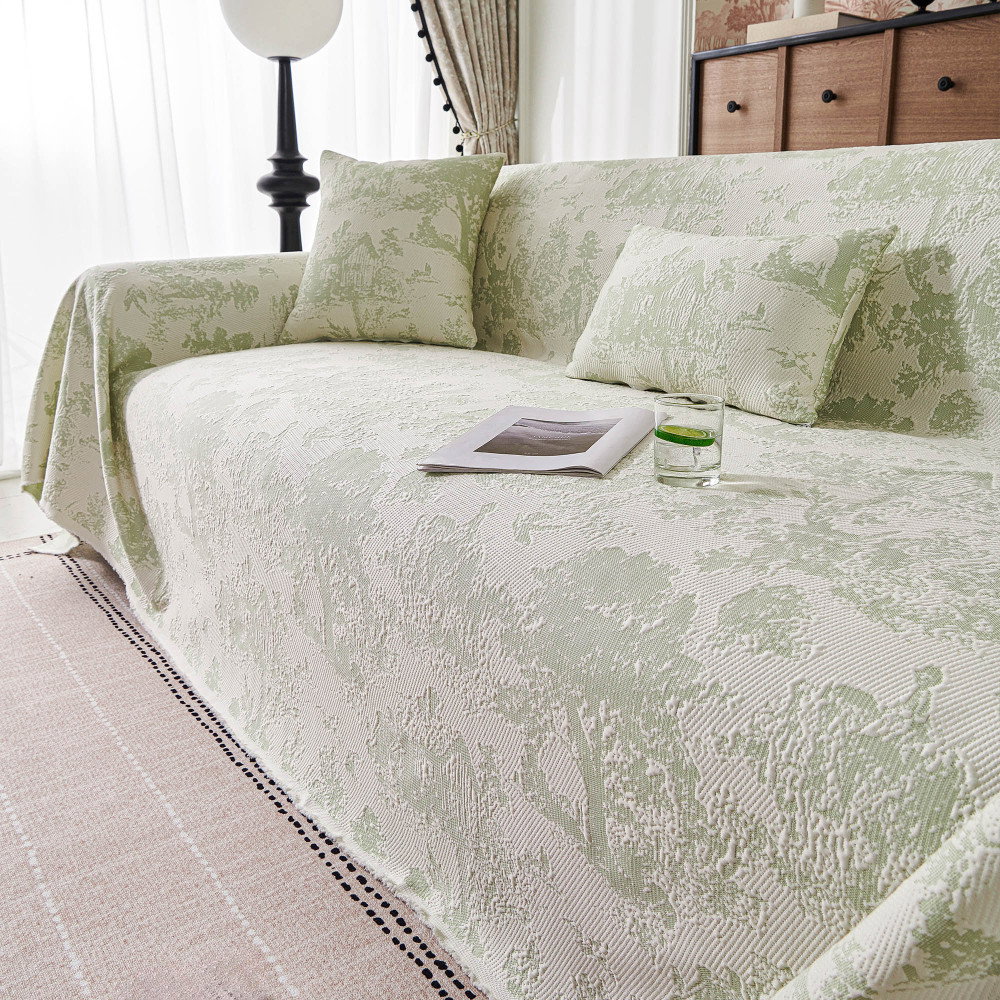 Pastel Floral Cooling Multi-Purpose Easy-to-Clean Couch Cover Chic Breathable Sofa Protection for a Cozy Home Upgrade