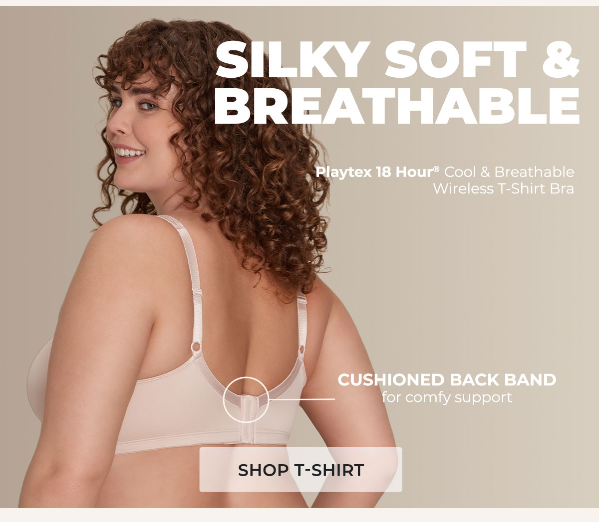 Playtex 18 Hour Cool & Breathable Wireless T-Shirt Bra