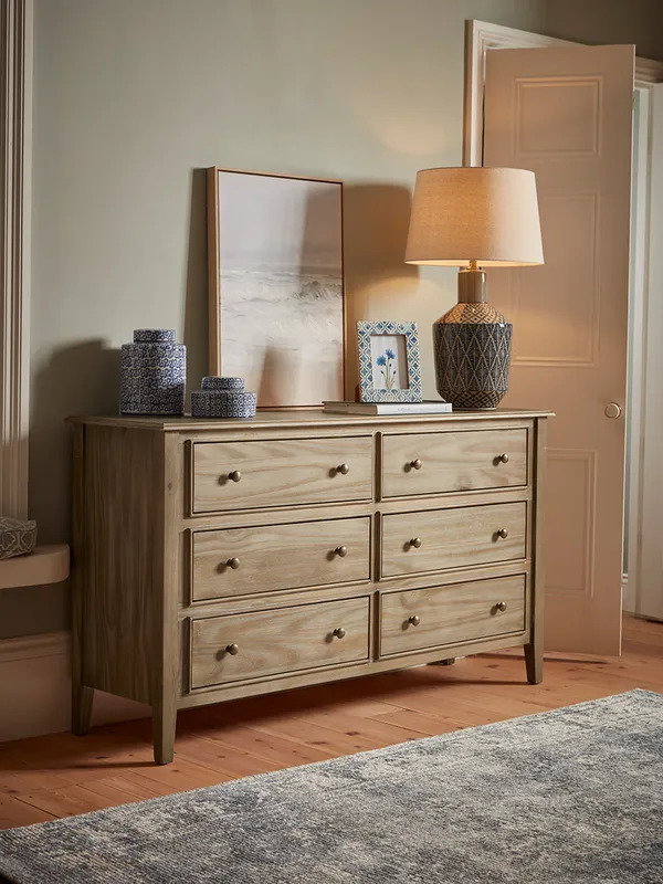 Camille Double Chest of Drawers - Limewashed