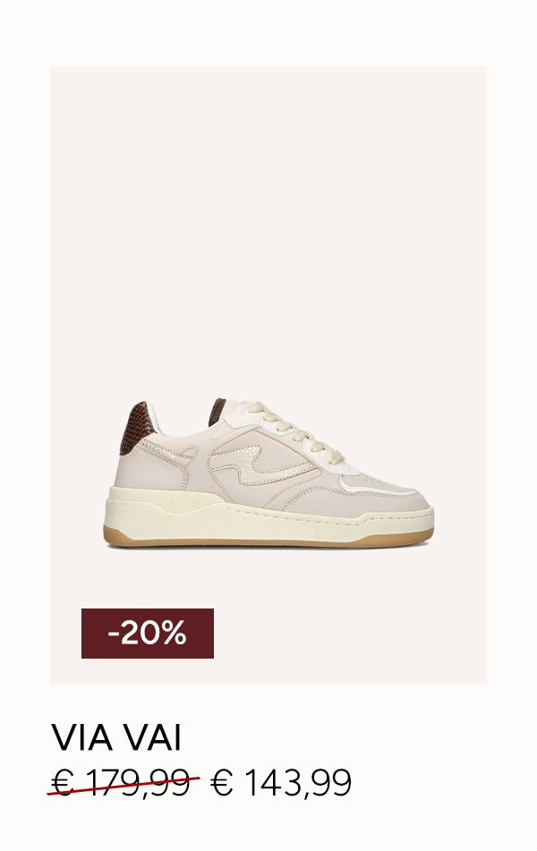 Beige VIA VAI lage sneakers