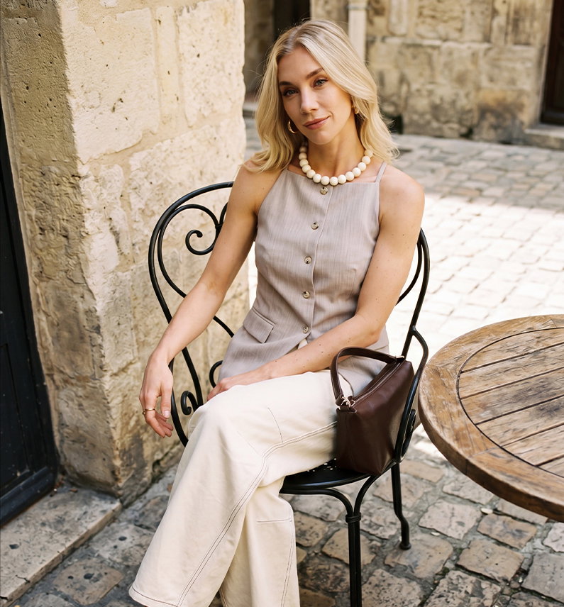 Beige Object Gilet