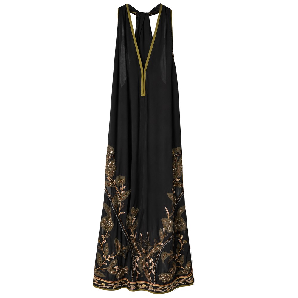 Image of In The Spirits Embellished Dress - Onyx Black