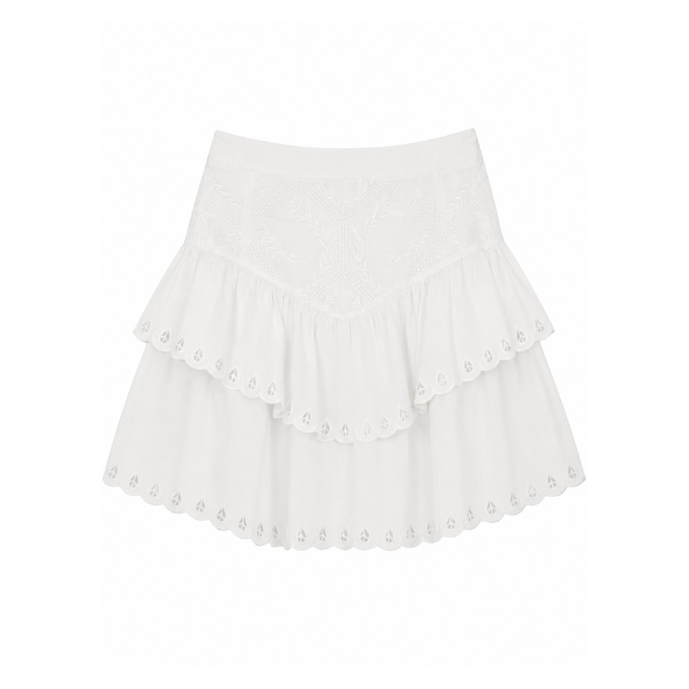 Image of Soneva Broderie Anglaise Skirt - White