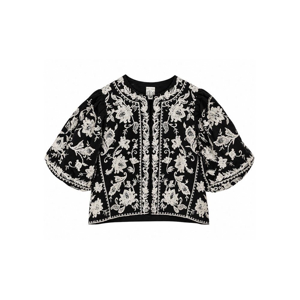 Image of A Century Ago Embellished Jacket - Onyx Black