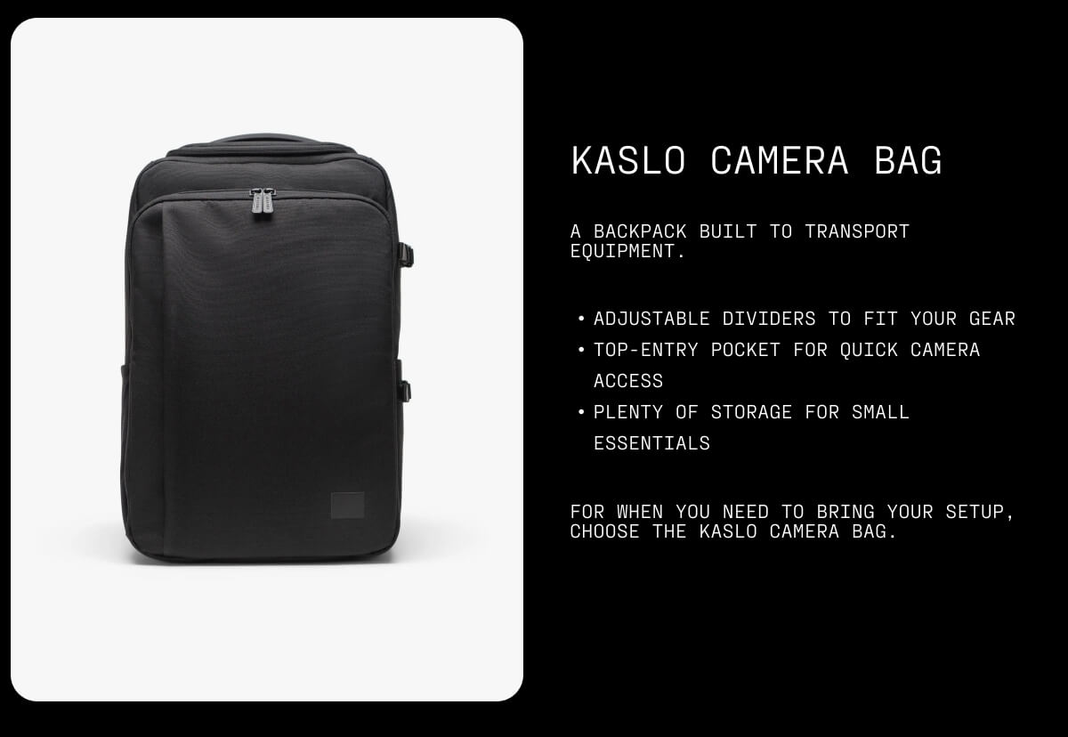 Kaslo Camera Bag Tech - 30L