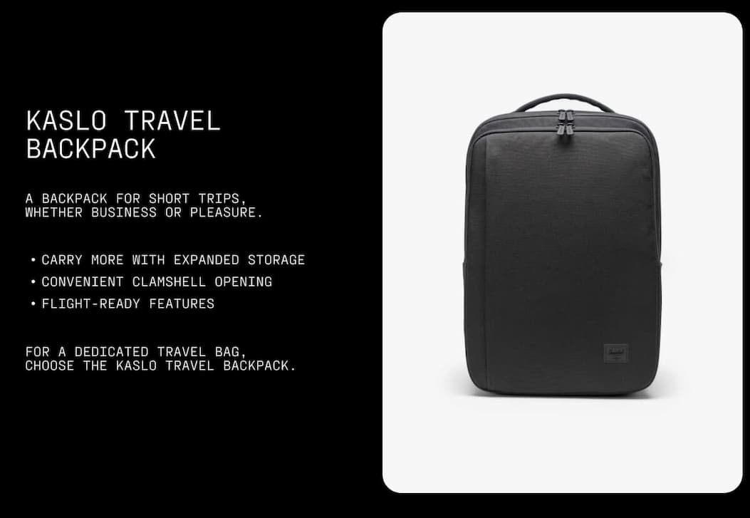 Kaslo Travel Backpack Tech - 32L