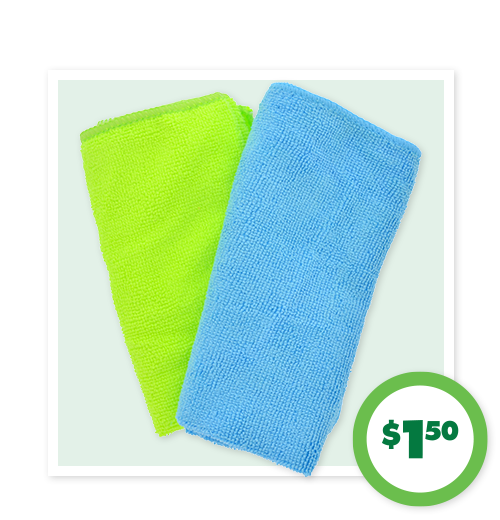 $1.50 Microfiber Auto Cleaning Towels, 2-ct.
