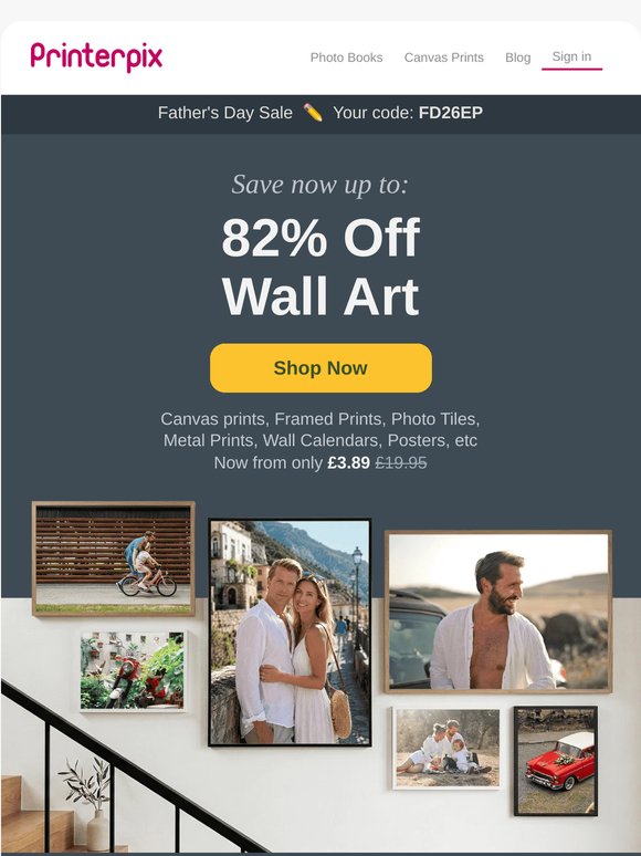🏠 🖼️ Wall Art Photo Gifts from only £3.89