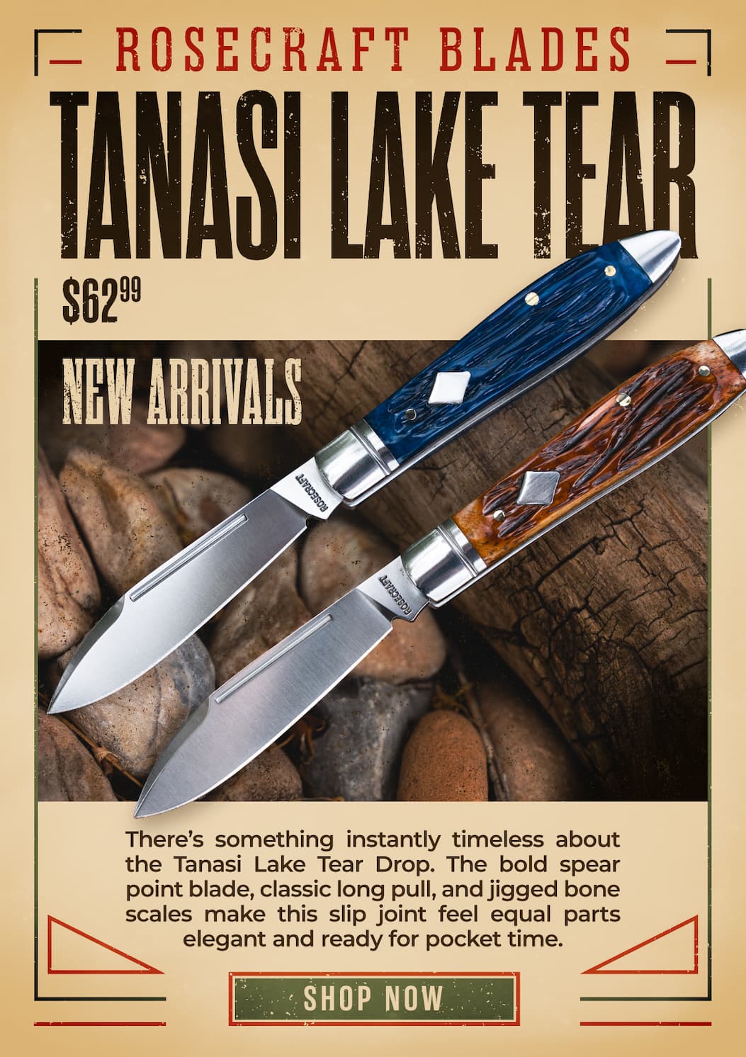 RoseCraft Blades Tanasi Lake Tear