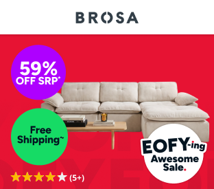 Brosa Castello 4 Seater Compressed Sofa with Ottoman (Beige) Product Image