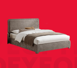 Brosa Havenne Boucle Bed Frame (Grey, Double) Product Image