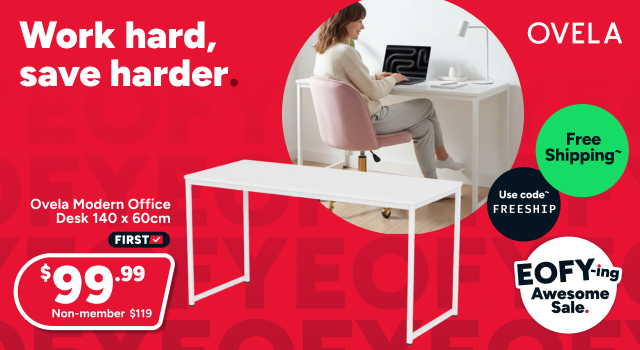 Ovela Modern Office Desk 140 x 60cm