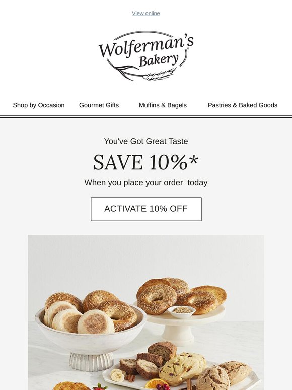 Get 10% off your purchase today!