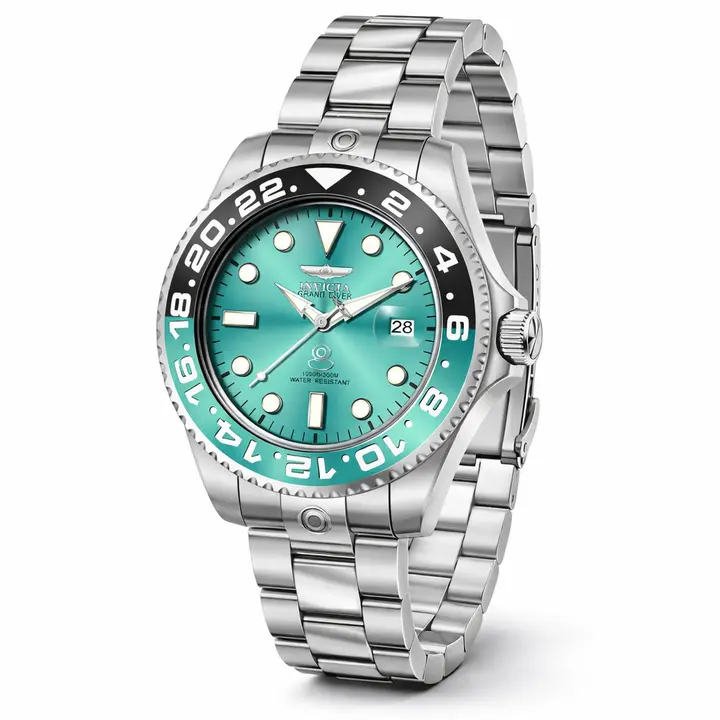 Image of Invicta Men's 47mm Pro Diver Automatic Robin's Egg Blue Two-Tone Bezel Bracelet Watch