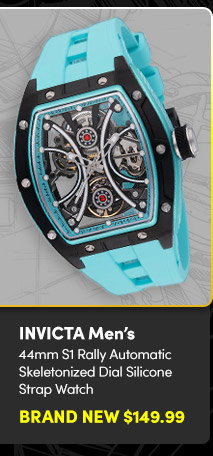 INV-49019  INVICTA | Men's 44mm S1 Rally Automatic Skeletonized Dial Silicone Strap Watch  Brand New $149.99