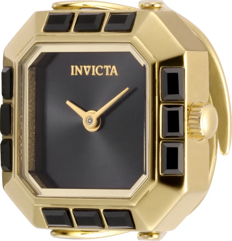 Image of Invicta Women's 21mm Angel Quartz Baguette Crystal Tonneau Mini Ring Watch