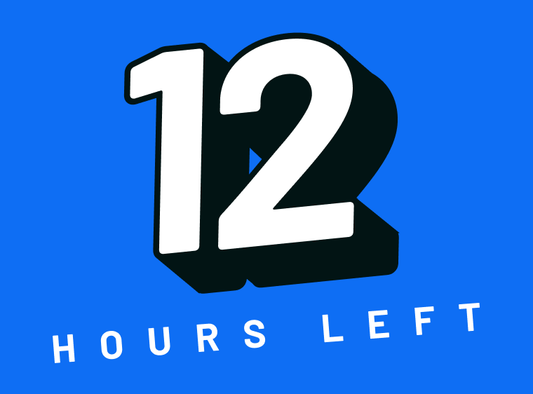 10% off sitewide, 12 hours left