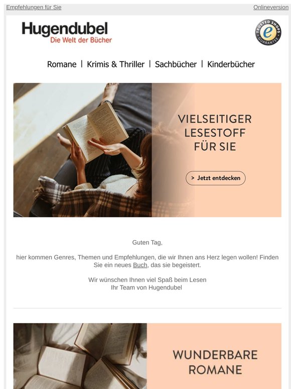 Guten Tag, Genres und Themen, die Sie begeistern 📚