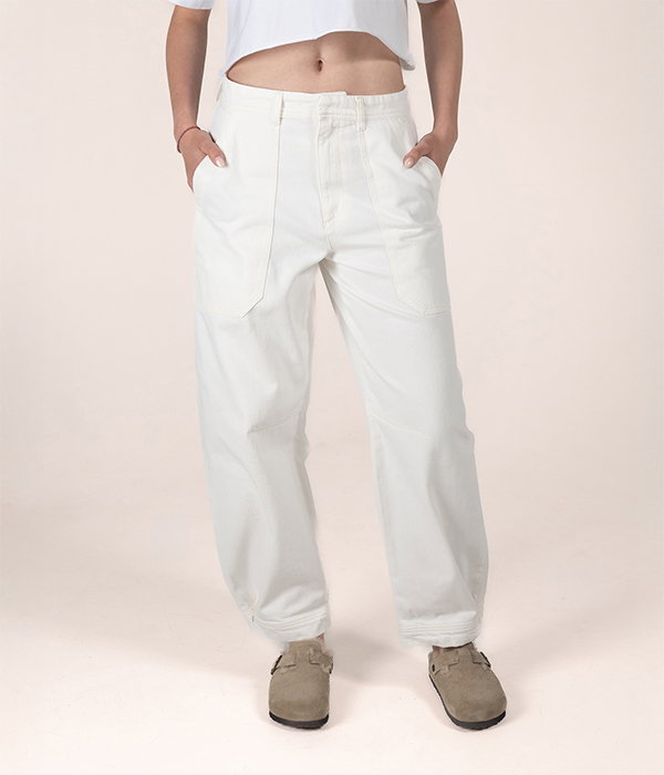 Jane Barrel White Front