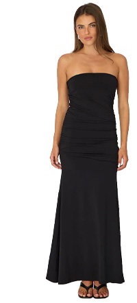 Black Strapless Maxi Dress