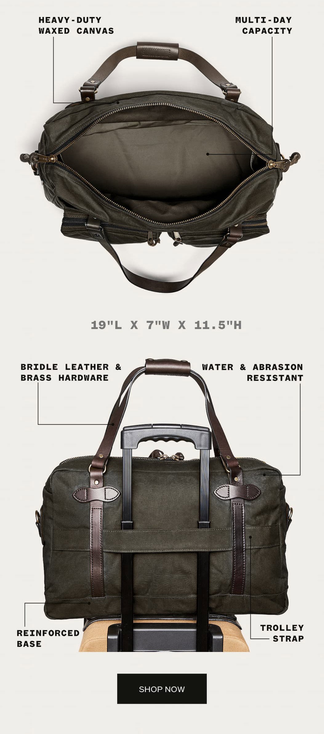 48 Hour Tin Cloth Duffle Bag