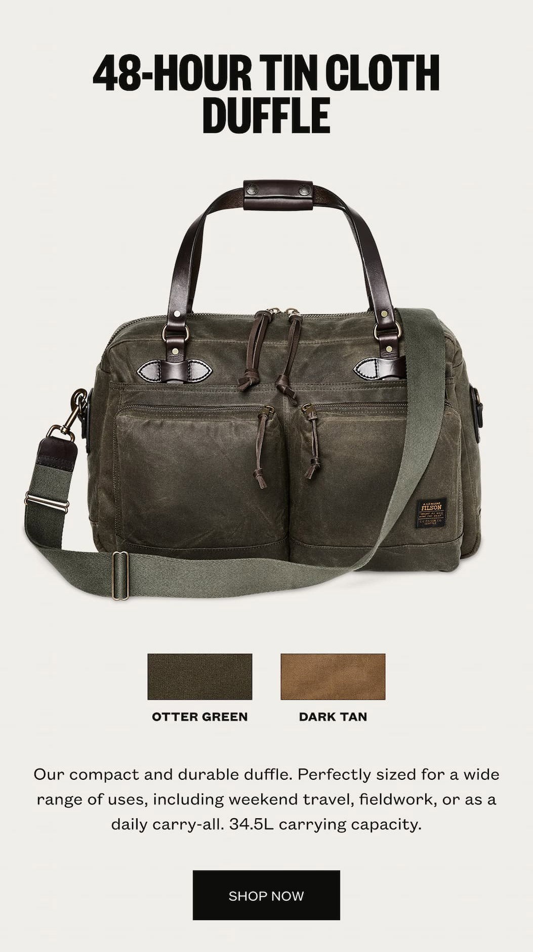 48 Hour Tin Cloth Duffle