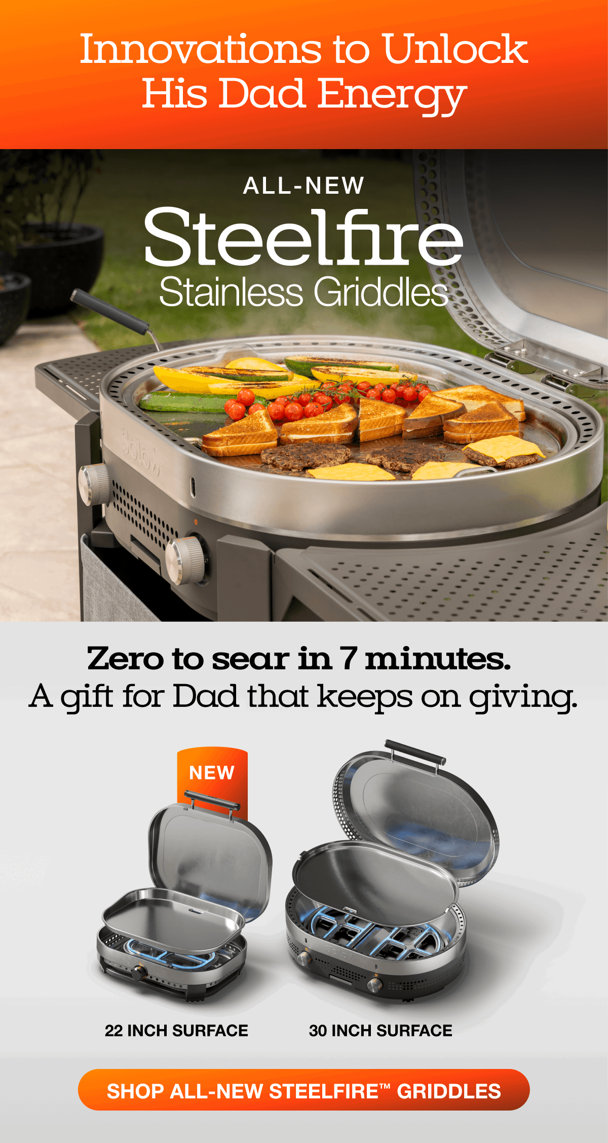 All-New Solo Steelfire™ Stainless Griddles