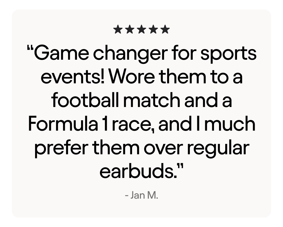"Game changer for sports events!"