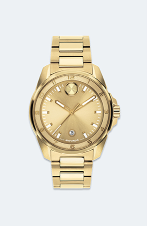 Movado BOLD Verso S Tonal Sunray Dial Yellow Gold Tone 3601392