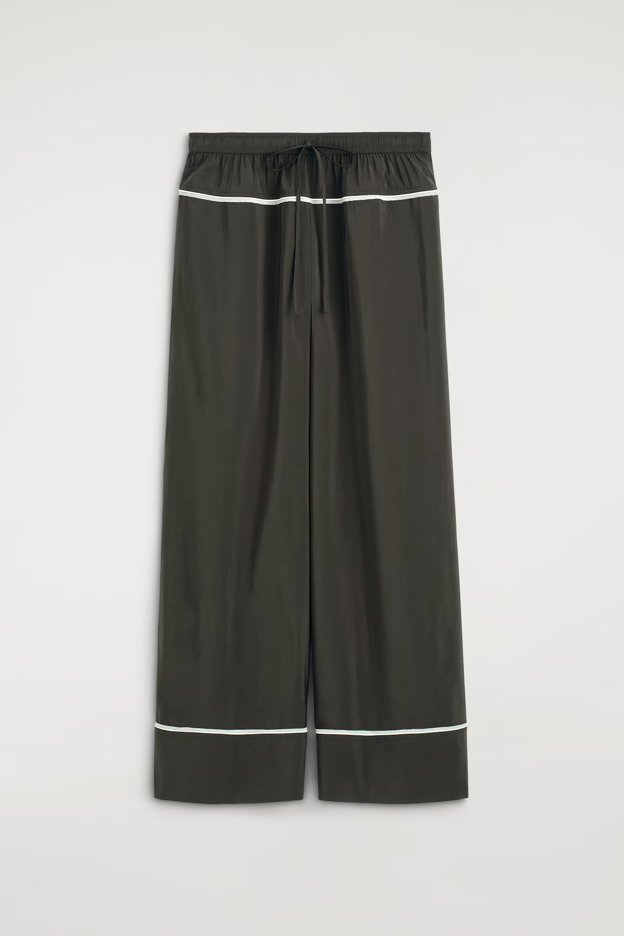Contrast-Piped Straight-Leg Trousers, £95