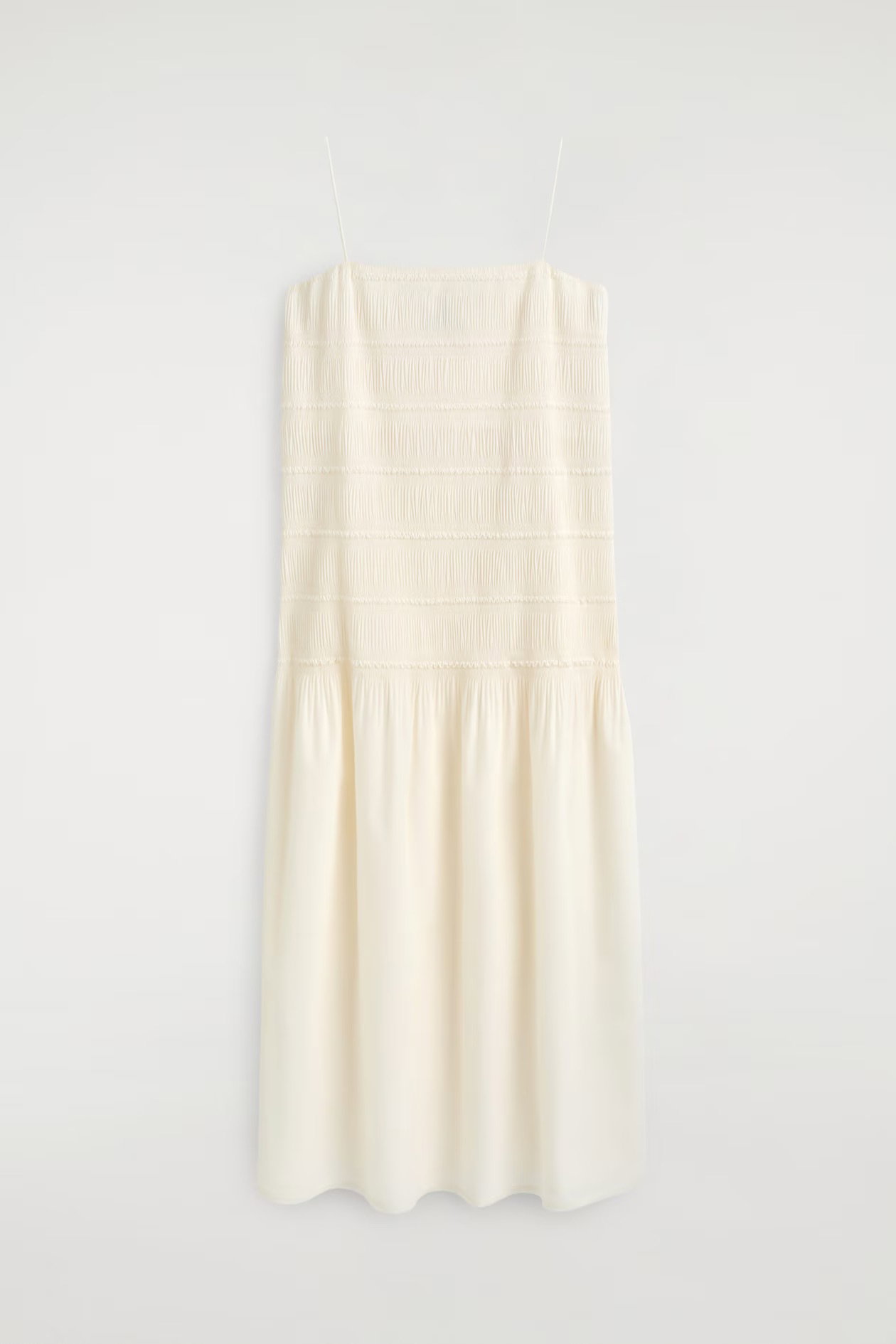 Ruched Dropped-Waist Poplin Midi Dress, £119