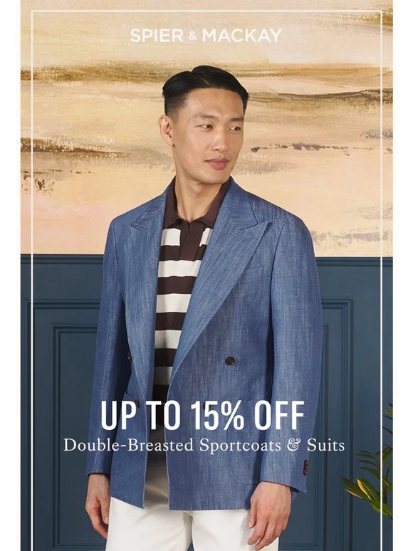 Limited Time: The Double Breasted Suits & Sportcoats Sale!