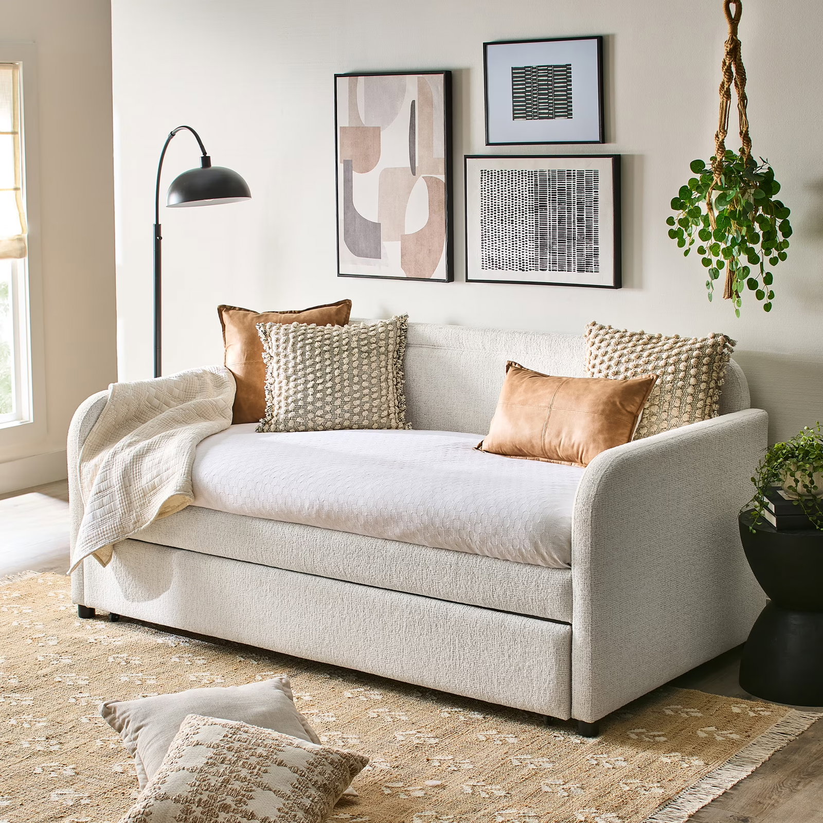 Boucle Daybed with Trundle