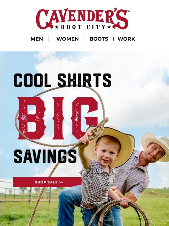 B2G1 FREE: Men's & Boys' Shirts