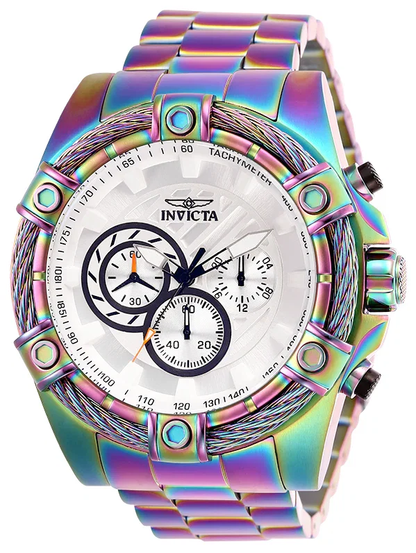 Image of Invicta Men's 52mm Bolt Quartz Chronograph Iridescent Bracelet Watch