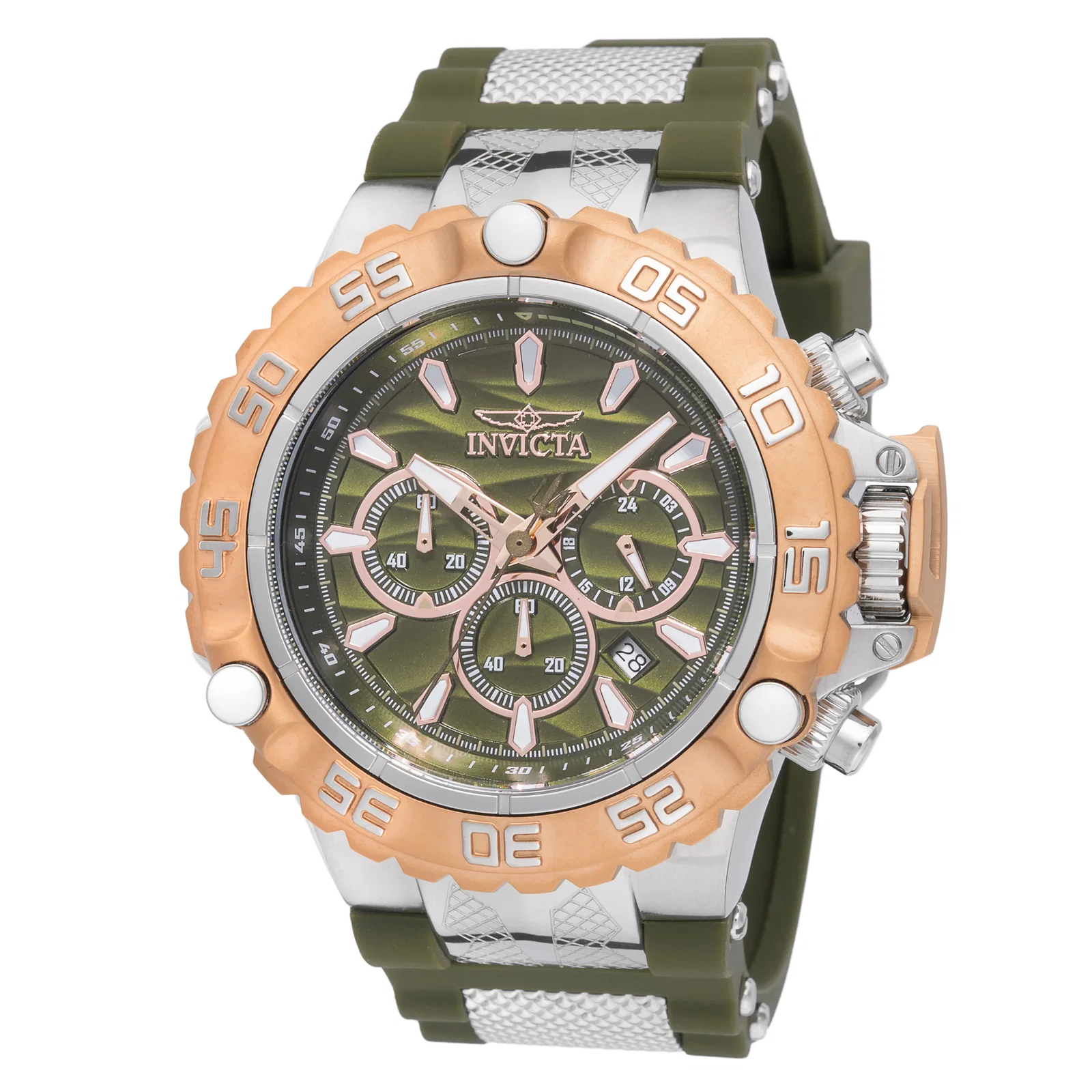 Image of Invicta Men's 55mm Subaqua Poseidon Quartz Chronograph Silicone Strap Watch