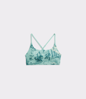 Signature Printed Strap Sports Bra Toile di Roma