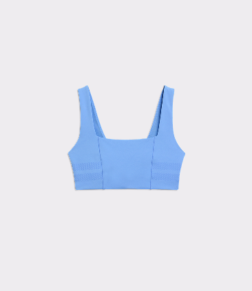 Signature Square Neck Sports Bra Blue