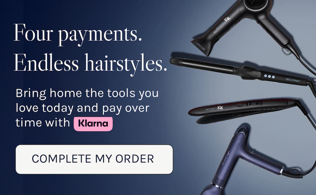 Complete your order today with Klarna. Four payments, endless hairstyles. 