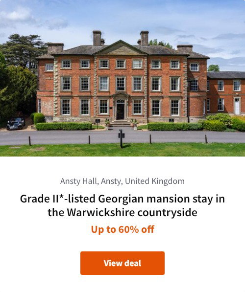 Grade II*-listed Georgian mansion stay in the Warwickshire countryside