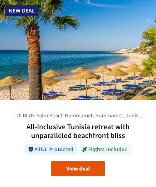All-inclusive Tunisia retreat with unparalleled beachfront bliss