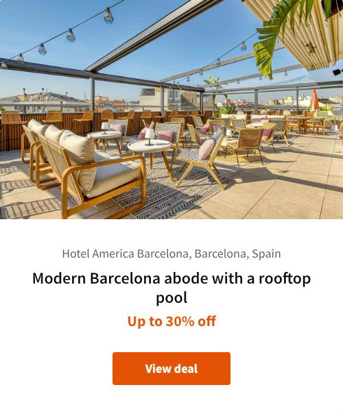 Modern Barcelona abode with a rooftop pool